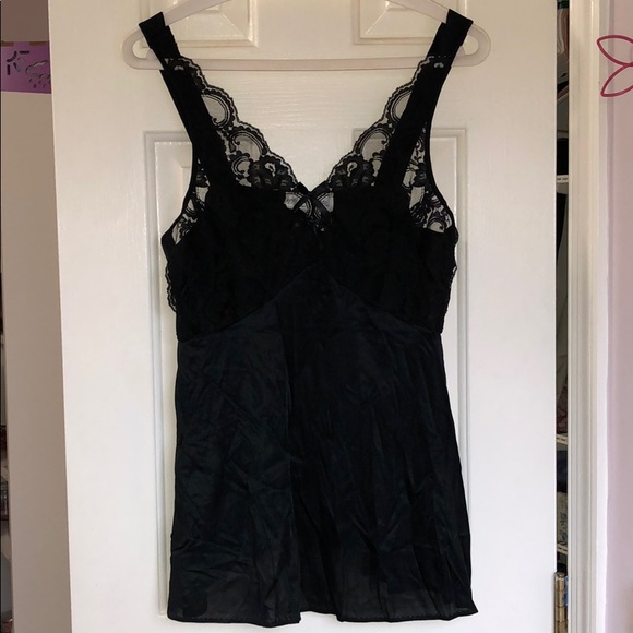 soft moments new york Other - Black chemise slip nightie with sheer lace bodice